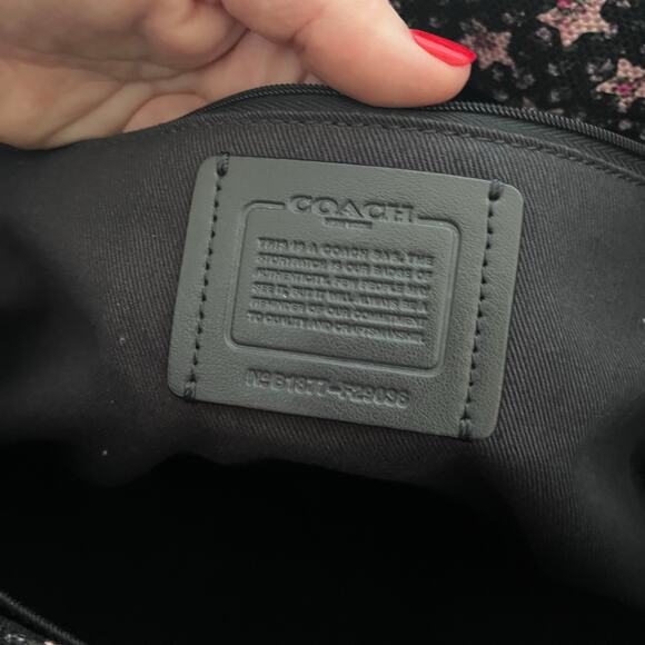 Coach Americana Print Tote w/ Matching Wallet USA Canvas Leather Mint - Picture 8 of 12